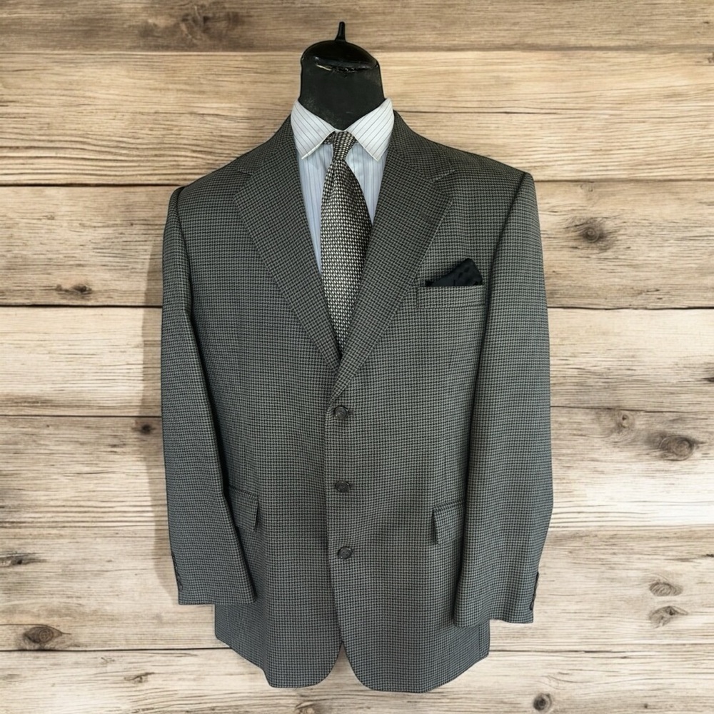 Haggar Gray Sport Coat Classic Fit Wool Blend☑️VEN09